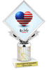 Patriotic theme trophy. Great trophy for all of your patriotic themed events!  (5097-1