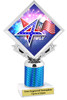 Patriotic theme trophy. Great trophy for all of your patriotic themed events!  (5097-2