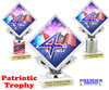 Patriotic theme trophy. Great trophy for all of your patriotic themed events!  (5097-2