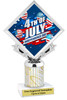 Patriotic theme trophy. Great trophy for all of your patriotic themed events!  (5097-3