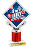 Patriotic theme trophy. Great trophy for all of your patriotic themed events!  (5097-3