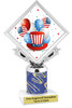 Patriotic theme trophy. Great trophy for all of your patriotic themed events!  (5097-5