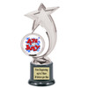 Patriotic theme trophy. Great trophy for all of your patriotic themed events!  6061