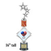  Patriotic theme trophy. 16" tall Great trophy for all of your patriotic themed events!  001