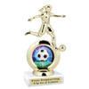 Soccer trophy.  Female soccer player with choice of artwork.