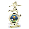 Soccer trophy.  Female soccer player with choice of artwork.