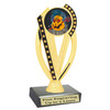 Halloween theme trophy.  Choice of art work and base.  9 designs available. ph76