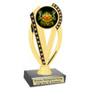 Halloween theme trophy.  Choice of art work and base.  9 designs available. ph76
