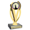 Halloween theme trophy.  Choice of art work and base.  9 designs available. ph76
