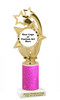 Custom glitter trophy.  Add your logo or art work for a unique award!  Numerous glitter colors and heights available - ph55