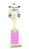 Custom glitter trophy.  Add your logo or art work for a unique award!  Numerous glitter colors and heights available - 7517