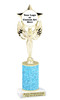 Custom glitter trophy.  Add your logo or art work for a unique award!  Numerous glitter colors and heights available - 7517