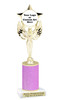 Custom glitter trophy.  Add your logo or art work for a unique award!  Numerous glitter colors and heights available - 7517