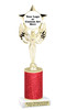 Custom glitter trophy.  Add your logo or art work for a unique award!  Numerous glitter colors and heights available - 7517
