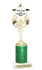 Custom glitter trophy.  Add your logo or art work for a unique award!  Numerous glitter colors and heights available - 7517