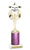 Custom glitter trophy.  Add your logo or art work for a unique award!  Numerous glitter colors and heights available - 7517