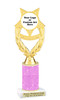 Custom glitter trophy.  Add your logo or art work for a unique award!  Numerous glitter colors and heights available - ph97