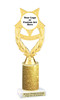 Custom glitter trophy.  Add your logo or art work for a unique award!  Numerous glitter colors and heights available - ph97