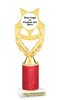 Custom glitter trophy.  Add your logo or art work for a unique award!  Numerous glitter colors and heights available - ph97