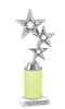 Glitter trophy with silver stars.  Numerous trophy heights available - silver stars