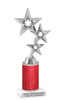 Glitter trophy with silver stars.  Numerous trophy heights available - silver stars