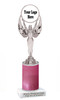Custom glitter trophy.  Add your logo or art work for a unique award!  Numerous glitter colors and heights available - 6010s