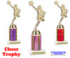 Cheer figure with choice of column color and trophy height.  Great for your squads, contests or just for your favorite cheerleader. (8259