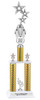 Custom  2 Column Trophy - Available in multiple heights and column colors.  Height starts at 18 inches. Upload your logo.  Silver trim and figure.  42655s