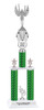 Custom  2 Column Trophy - Available in multiple heights and column colors.  Height starts at 18 inches. Upload your logo.  Silver trim and figure.  42655s victory