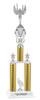 Custom  2 Column Trophy - Available in multiple heights and column colors.  Height starts at 18 inches. Upload your logo.  Silver trim and figure.  42655s victory