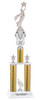 Custom  2 Column Trophy - Available in multiple heights and column colors.  Height starts at 18 inches. Upload your logo.  Silver trim and figure.  42655s mod victory