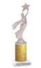 Glitter trophy with silver Modern Victory.  Numerous trophy heights available - Mod victory s