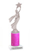 Glitter trophy with silver Modern Victory.  Numerous trophy heights available - Mod victory s