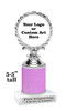 5  1/2" tall  Custom glitter trophy.  Add your logo or art work for a unique award!  Numerous glitter colors  available - 132s