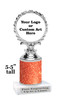 5  1/2" tall  Custom glitter trophy.  Add your logo or art work for a unique award!  Numerous glitter colors  available - 132s