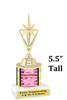5  1/2" tall trophy with choice of  column color.  Great for side awards and participation.  Silver Year