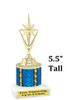 5  1/2" tall trophy with choice of  column color.  Great for side awards and participation.  Silver Year