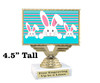 Easter theme trophy.  Great award for your pageants, Easter Egg Hunts, contests, competitions and more.  676-6