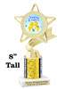 Easter theme trophy.  Festive award for your Easter pageants, contests, competitions and more.  5043g column