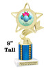 Easter theme trophy.  Festive award for your Easter pageants, contests, competitions and more.  5043g column