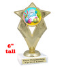 Easter theme trophy.  Festive award for your Easter pageants, contests, competitions and more.  5086g