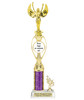 Custom trophy.  Add you logo or custom art work for a unique award.  Trophy heights starts at 14" tall - victory