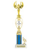 Custom trophy.  Add you logo or custom art work for a unique award.  Trophy heights starts at 14" tall - victory