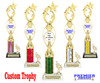 Custom trophy.  Add you logo or custom art work for a unique award.  Trophy heights starts at 14" tall - f6432