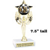 7  1/2" tall chess theme trophy.  Great for competitions, game nights or your favorite player - 7517