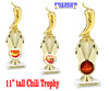 Chili themed trophy - great for your chili contests, BBQ competitions and more.  11" tall  (42655g)