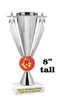 Chili themed trophy - great for your chili contests, BBQ competitions and more.  8" tall silver cup
