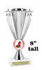 Chili themed trophy - great for your chili contests, BBQ competitions and more.  8" tall silver cup