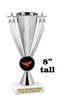 Chili themed trophy - great for your chili contests, BBQ competitions and more.  8" tall silver cup