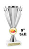 Chili themed trophy - great for your chili contests, BBQ competitions and more.  8" tall silver cup